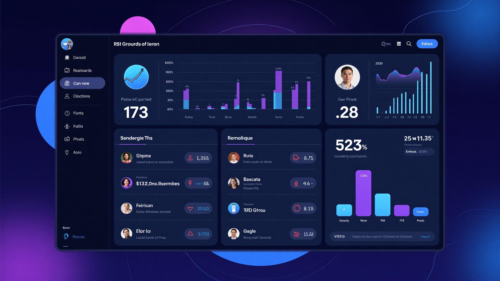 AI technology dashboard showing PR analytics and media monitoring metrics