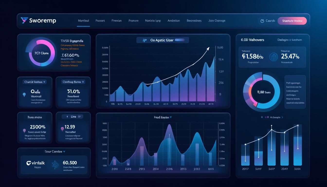 Startup valuation growth metrics and data visualization
